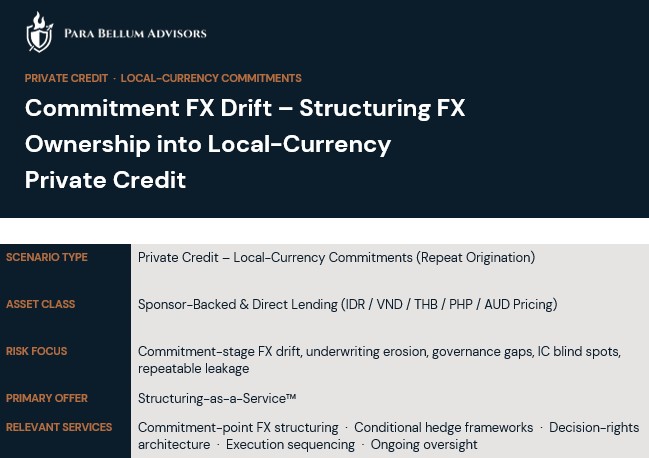 Commitment FX Drift – Structuring FX Ownership Into Local Currency Private Credit