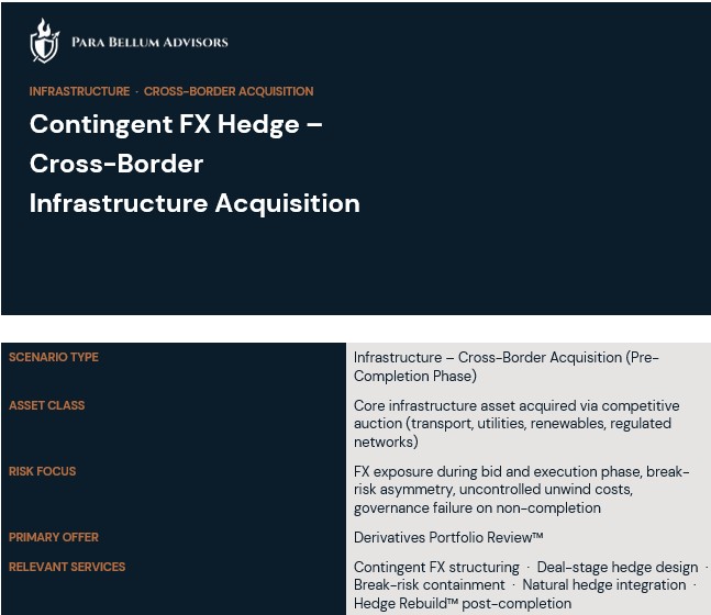 Contingent FX Hedge – Cross Border Infrastructure Acquisition