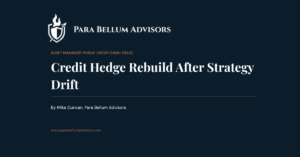 Credit Hedge Rebuild After Strategy Drift