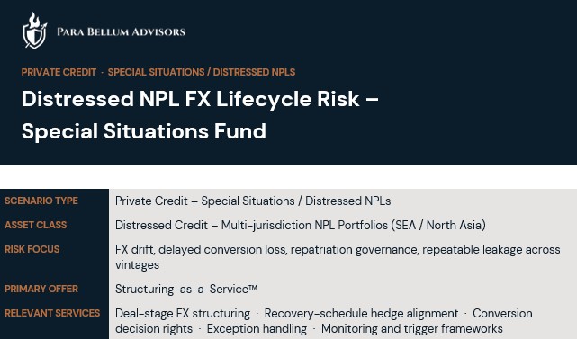 Distressed NPL FX Lifecycle Risk – Special Situations Fund