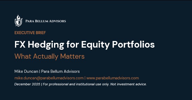FX Hedging For Equity Portfolios