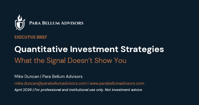 Quantitative Investment Strategies